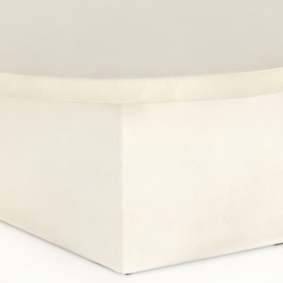 Bowman Outdoor Coffee Table-White Cncrt