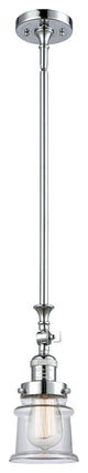 Small Canton 1-Light Mini Pendant, Polished Chrome, Clear