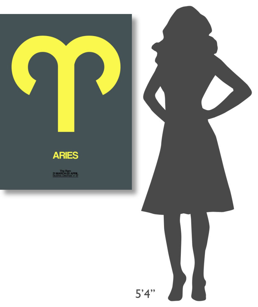 "Aries Zodiac Sign Yellow" Fine Art Print