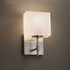 Fusion Union 1-Light Short Wall Sconce, Rectangle, Ribbon Shade