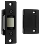 Solid Brass Heavy Duty Silent Roller Latch With Square Strike, Matte Black