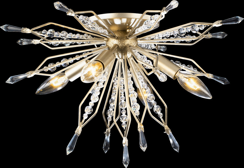 Varaluz Orbital 4-lt Wall/Ceiling Light - Gold Dust