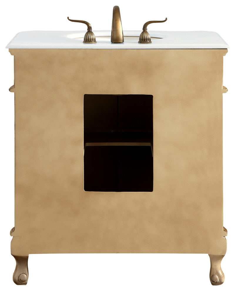 32" Single Bathroom Vanity, Vintage Mint
