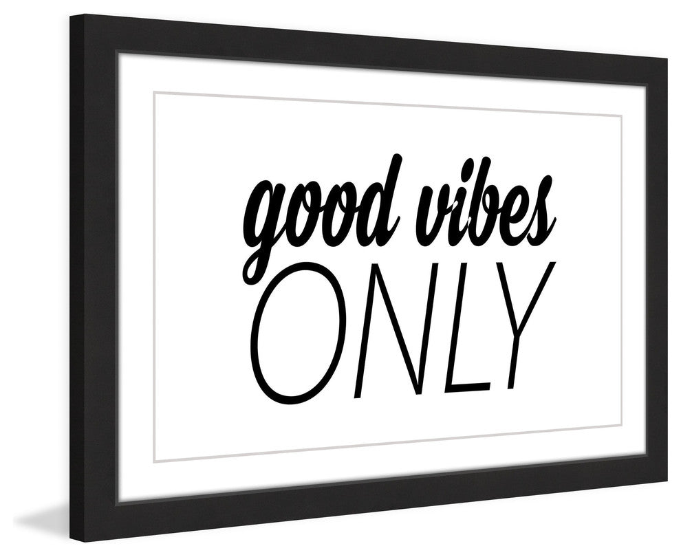 "Good Vibes Only" Framed Painting Print
