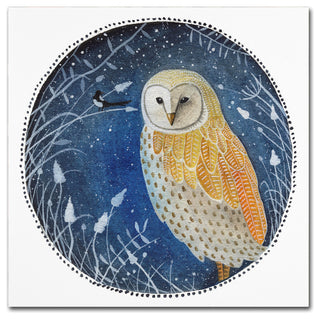 Michelle Campbell 'The Owl & The Magpie' Canvas Art, 18" x 18"