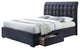 Esmeralda Side Storage Drawers Platform Bed, Dark Gray, King