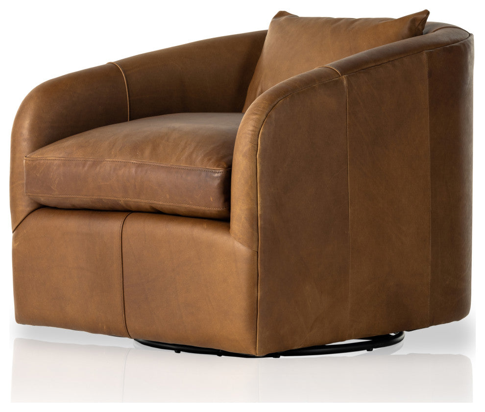 Topanga Swivel Chair-Antique Sienna