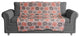 Square Flowers in Red Fleece Blanket