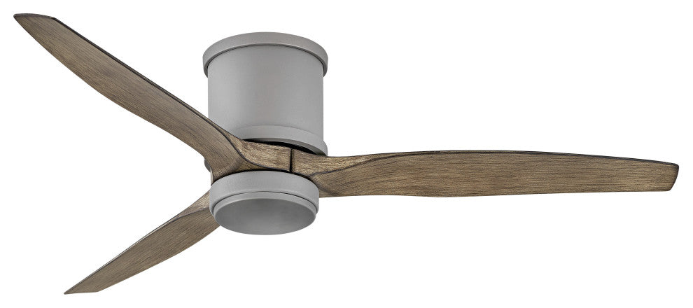 Hinkley Hover 52" Integrated LED Flush Mount Ceiling Fan, Graphite + Driftwood