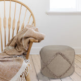 Solid Textured Decorative Diamond Pouf Ottoman