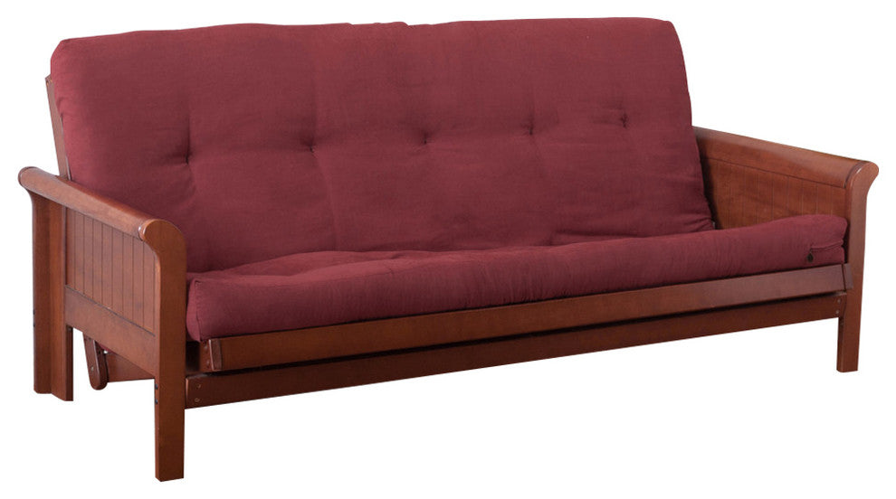 Blazing Needles Vitality 6" Microsuede Full Futon Mattress, Red Wine