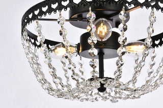 Kaine 14" Flush Mount, Black