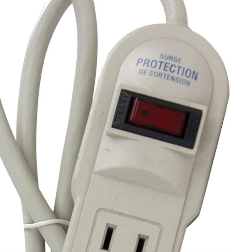 Sunlite Esp6/3F/P 3' Cord Surge Protector, Plastic