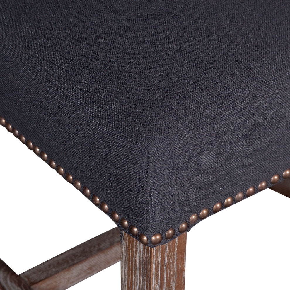 Dani High Back Formal Dining Chair, Charcoal, Set of 2