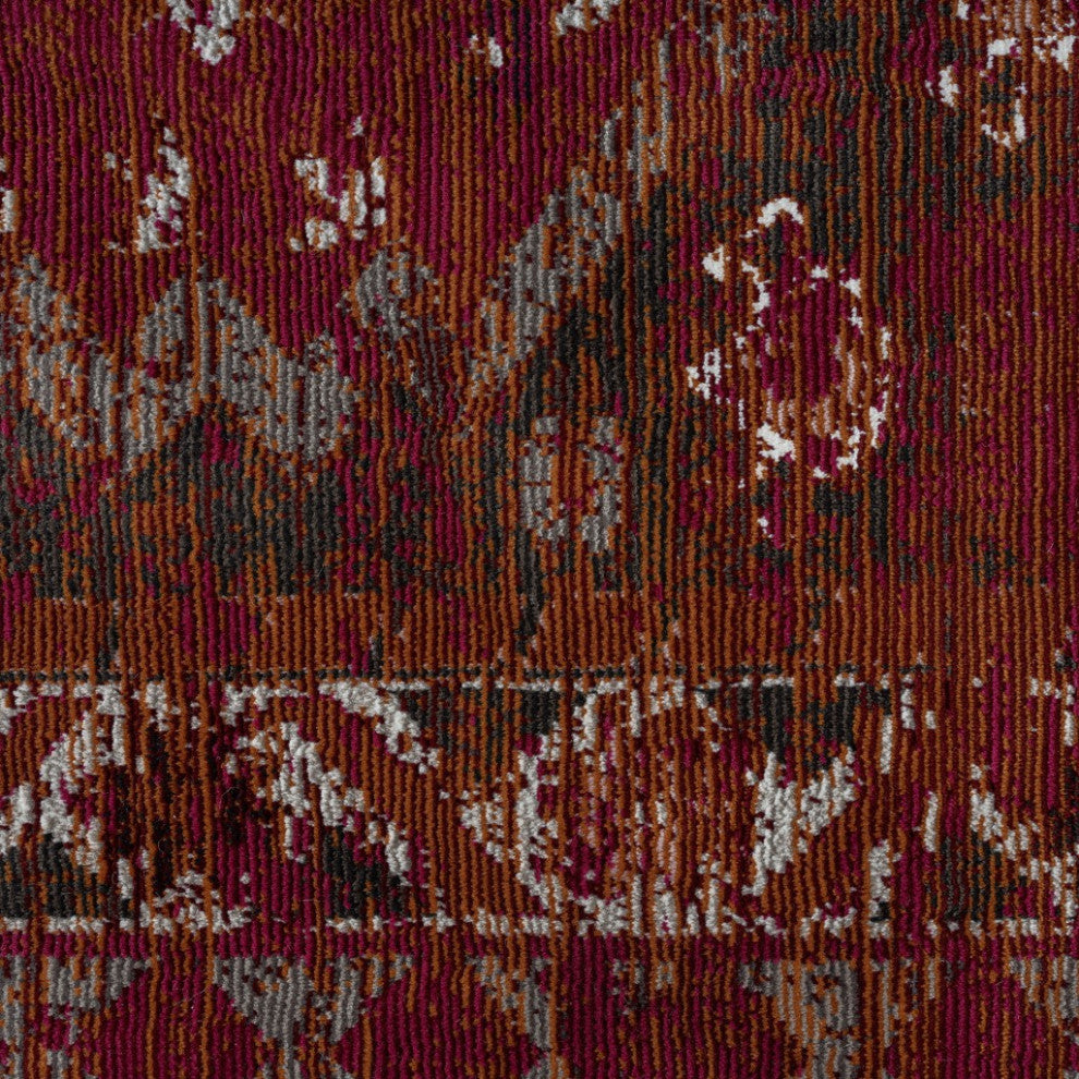 8" x 10" Deep Red Traditional Area Rug