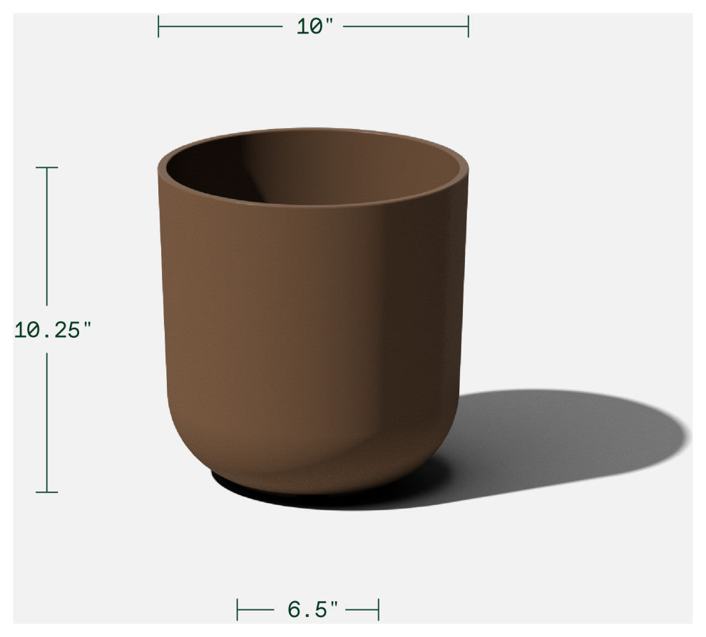 Pure Series Kona Planter, Espresso, 10 Inches, 1 Pack