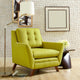 Modern Contemporary Fabric Armchair , Green, Fabric