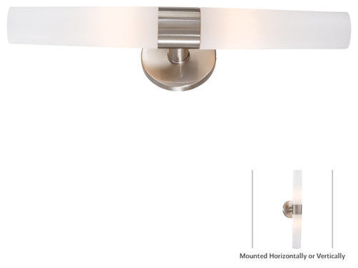 George Kovacs P5042 Saber 2 Light Bathroom Vanity Light, Brushed Nickel