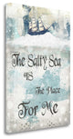 "The Salty Sea" By Sarah Ogren,Ready to Hang Giclee Print on Gallery Wrap Canvas
