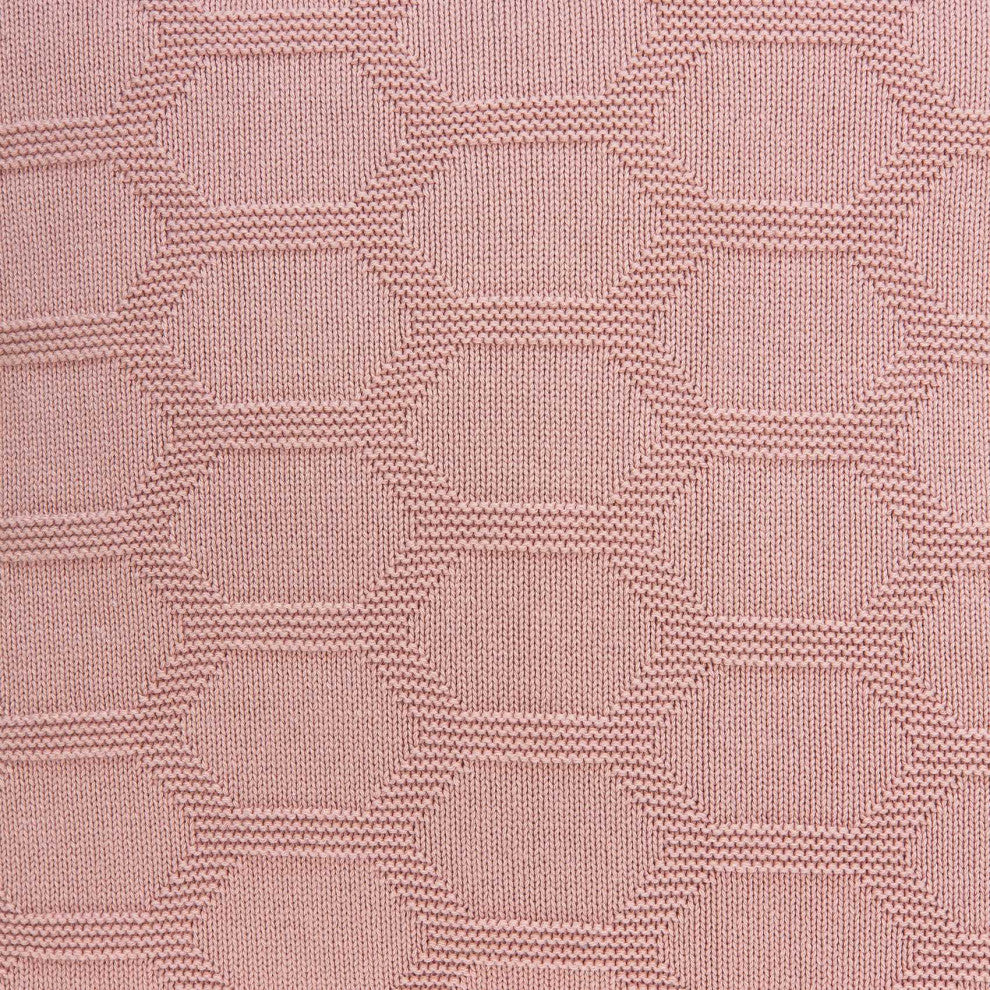 HomeRoots 20" x 0.5" x 20" Transitional Pink Cotton Pillow Cover