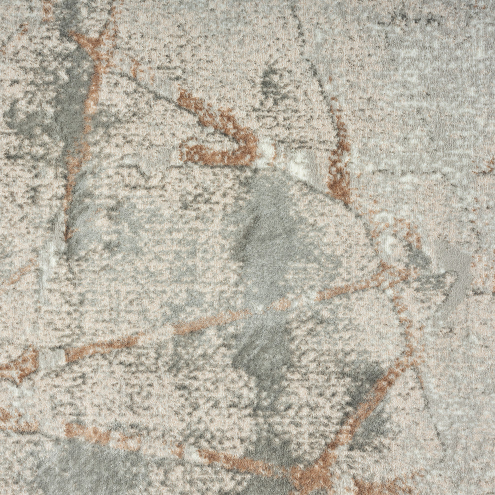 Beige/Gray Modern Abstract Indoor Area Rug, 7'5"x9'5"