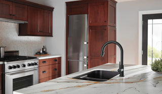 Delta Trinsic Single Handle Pull-Down Kitchen Faucet, Matte Black