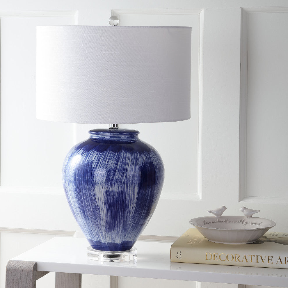 Wayland 26" Ceramic Table Lamp, Seaside Blue
