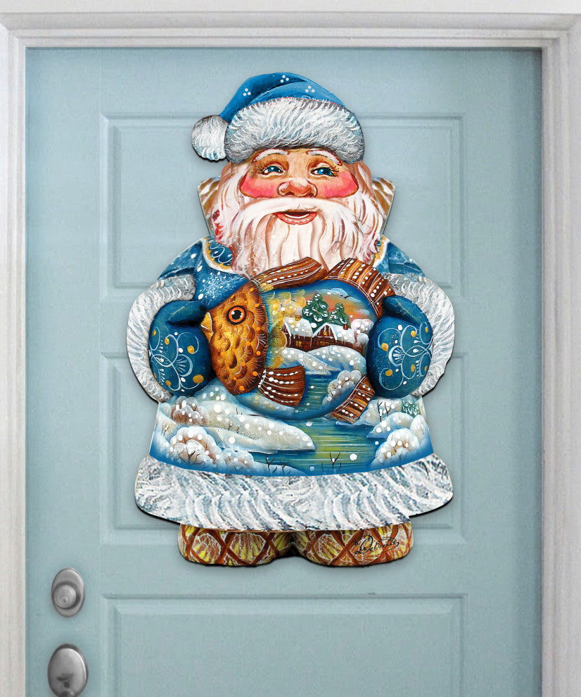 Gold Fish Santa Door Hanger