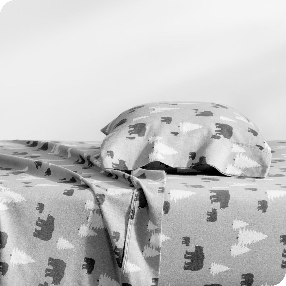 Bare Home Cotton Flannel Sheet Set, Kodiak, Twin Xl