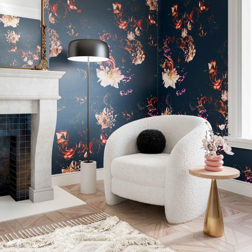 New Zealand Sheepskin 16" Round Pillow, Black