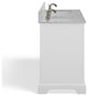 Cascade Bath Vanity, White, 72", Brushed Nickel Hardware, Double, Freestanding