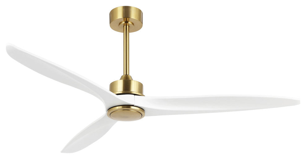 60" 3-Blade Reversible DC Motor Ceiling Fan With Remote, Gold