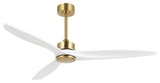 60" 3-Blade Reversible DC Motor Ceiling Fan with Remote, Gold