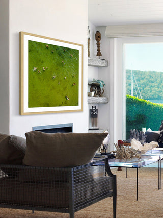 "Green Water Ii" Framed Print by Karolis Janulis