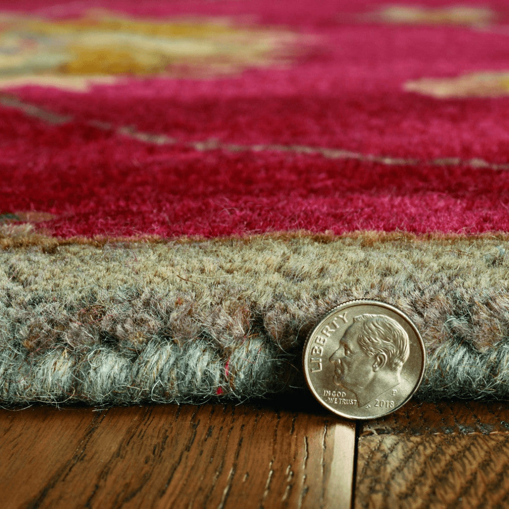 8' X 10' 6 Wool Red Area Rug