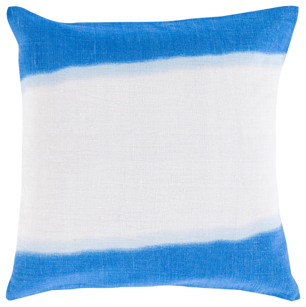 Surya Double Dip DD-002 18"x18" Pillow Kit, Bright Blue/Ivory