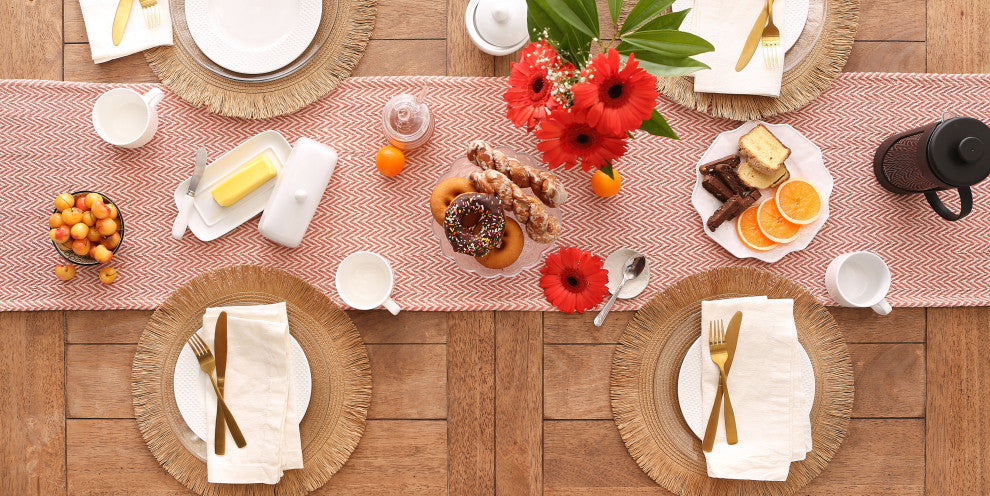 Spice Chevron Table Runner 15x72