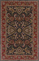 Middleton Traditional Bright Red, Charcoal Area Rug, 2'x3'