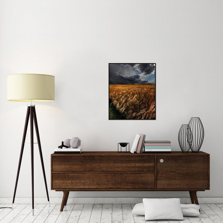 "Strohgaeu" Framed Canvas Giclee by Franz Schumacher, 26x31"