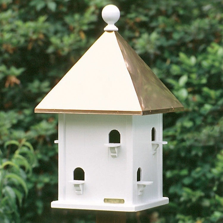 Lazy Hill Farm Designs Square Bird House With Polished Copper Roof