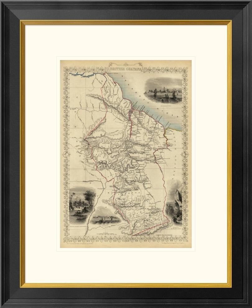 "British Guayana, 1851" Framed Digital Print by R.M. Martin, 21x26"