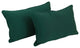 20"X12" Double-Corded Solid Twill Back Support Pillows, Set of 2, Forest Green