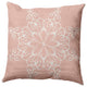 Snowflake Decorative Throw Pillow, Peach, 20"x20"
