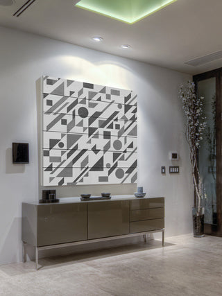 "Native Deconstruction" Painting Print on White Wood