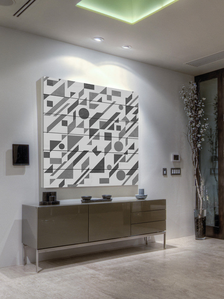 "Native Deconstruction" Painting Print on White Wood