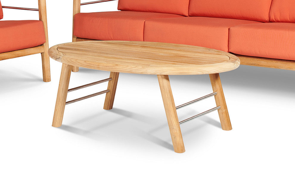 Aalto Oval Outdoor Teak Coffee Table