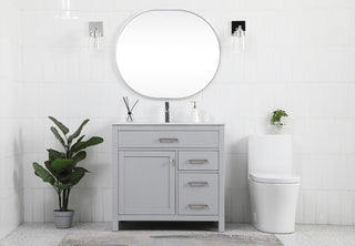36" Single Bathroom Vanity, Grey