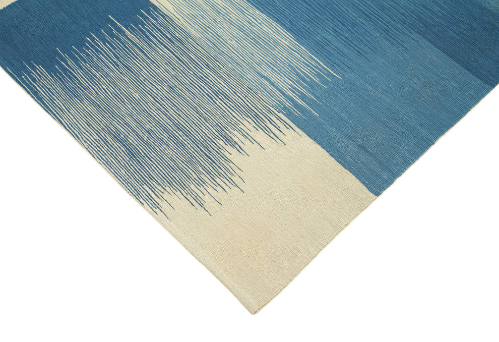 Rug N Carpet - Handwoven Turkish 6' 10'' x 10' 4'' Flatweave Wool Kilim Rug