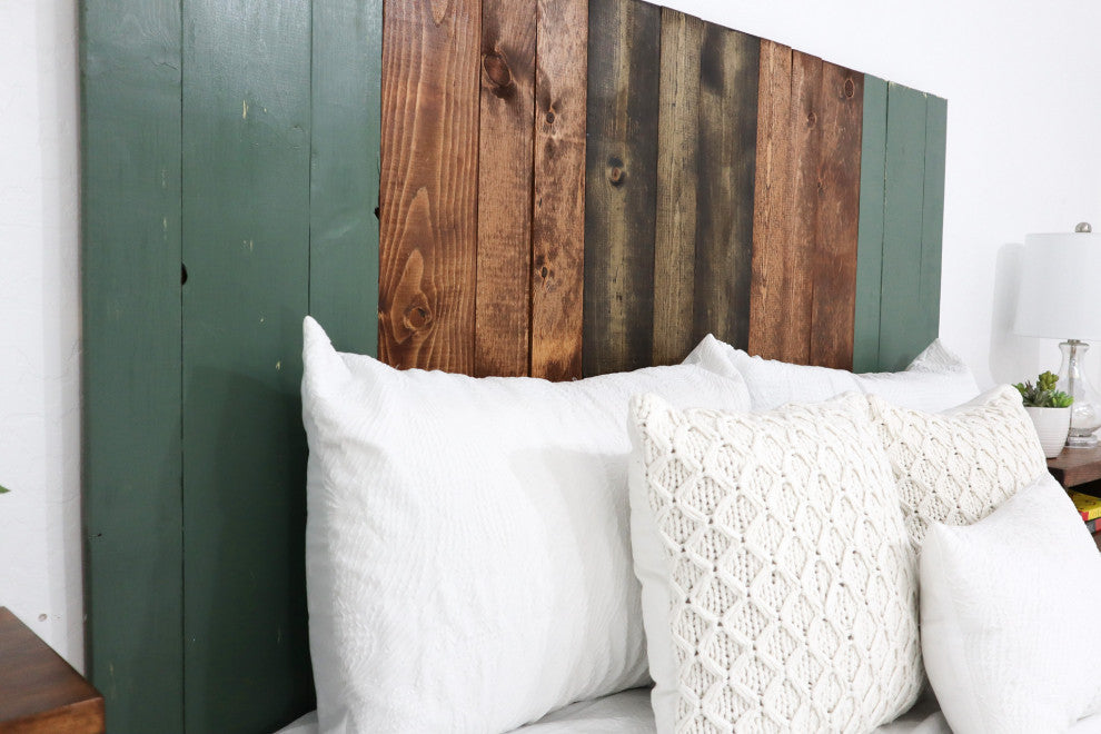 Handcrafted Headboard, Hanger Style, Forest Path Mix, Queen