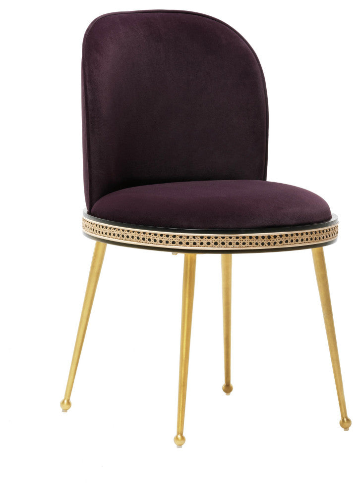 Harley Eggplant Velvet Dining Chair